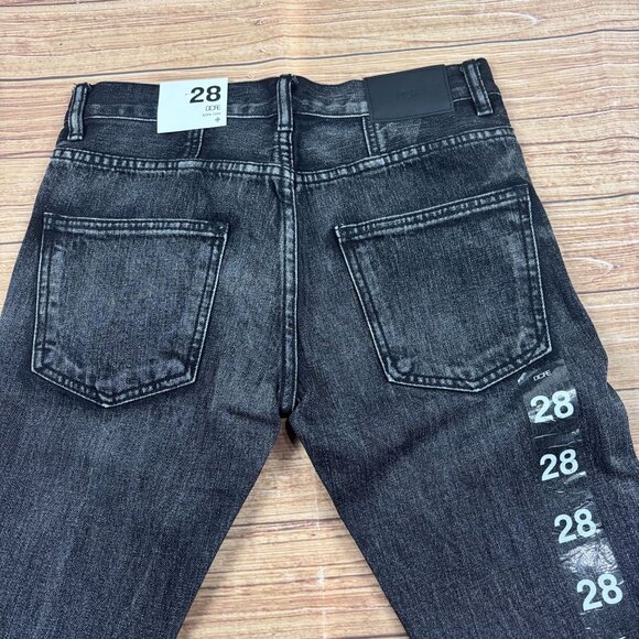 Dope Black Washed Denim Straight Leg Jeans Mens Size 28X32 Cotton Casual Fit - Picture 10 of 13